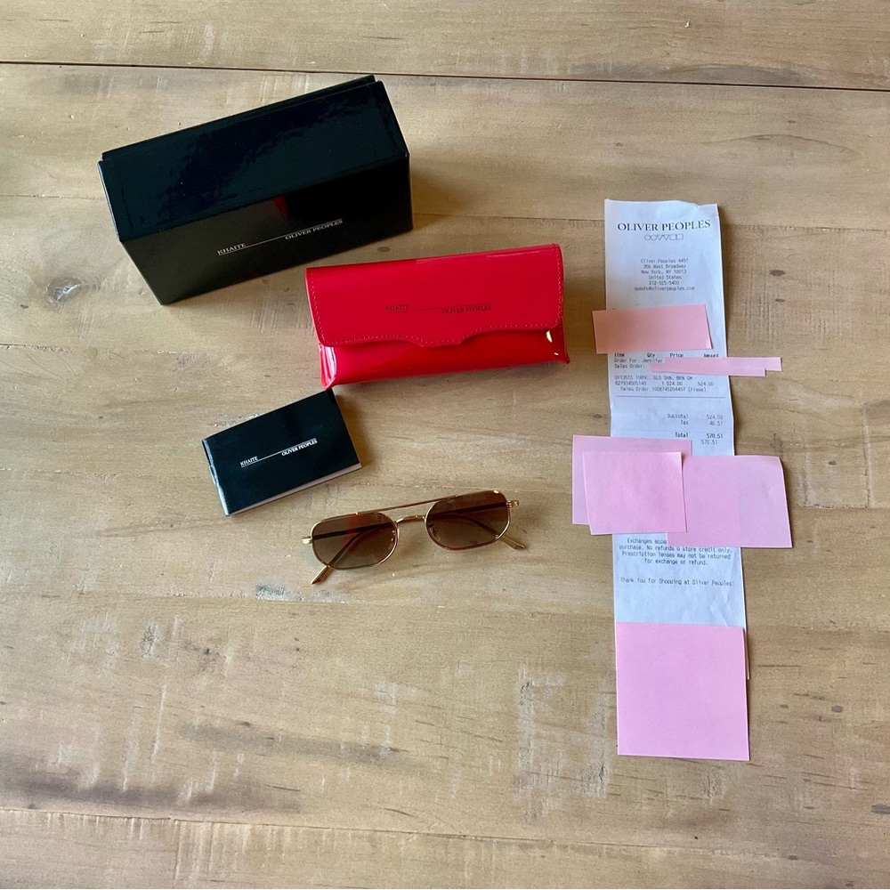 KHAITE x Oliver Peoples 1989C Gold and Dark Brown